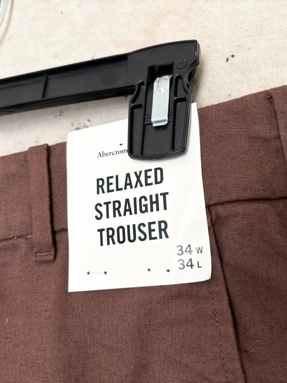 Abercrombie Linen-Blend Relaxed Straight Trouser
